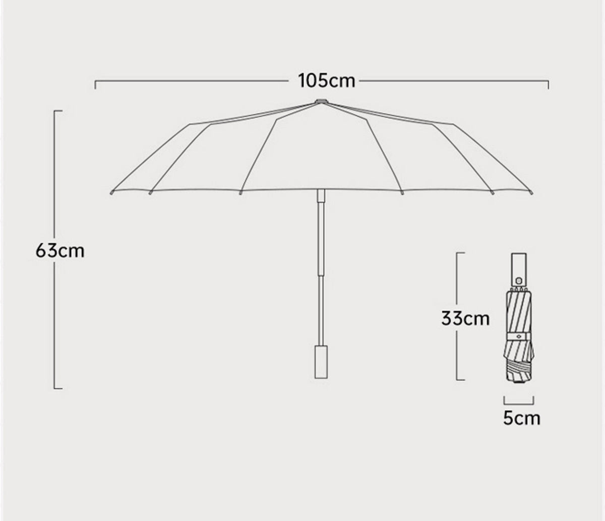 Reverse Folding Umbrella Reflective Safety Strip Automatic Open Umbrella UV Protection Umbrella