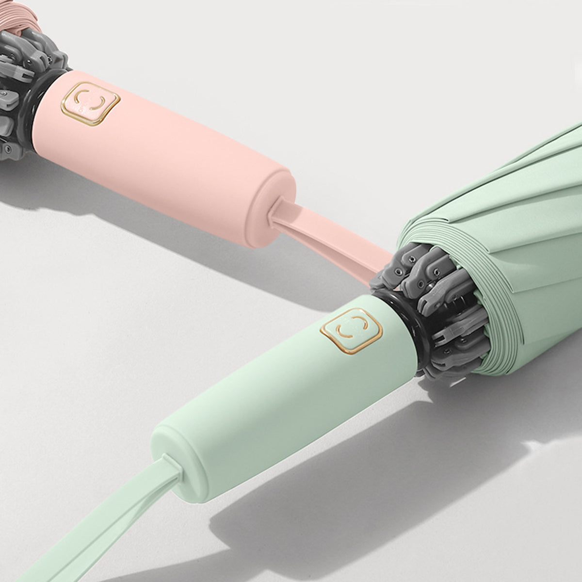 Reverse Folding Umbrella Reflective Safety Strip Automatic Open Umbrella UV Protection Umbrella