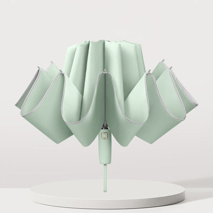 Reverse Folding Umbrella Reflective Safety Strip Automatic Open Umbrella UV Protection Umbrella