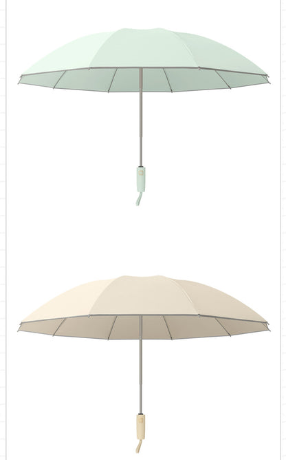 Reverse Folding Umbrella Reflective Safety Strip Automatic Open Umbrella UV Protection Umbrella