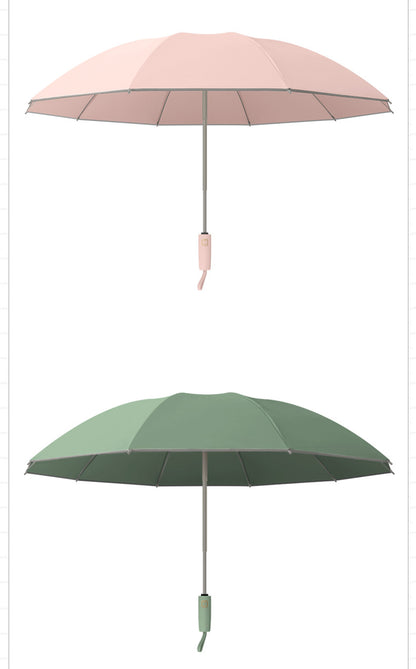 Reverse Folding Umbrella Reflective Safety Strip Automatic Open Umbrella UV Protection Umbrella