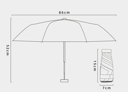 6 Fold Travel Lightweight Protable Pocket Mini Umbrella Manual Open 6 Panels Umbrella