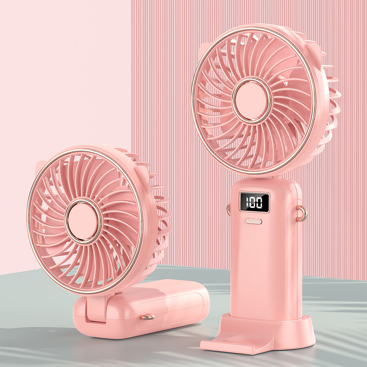 Mini Handheld Fan W/5 Speed Adjustable Fan