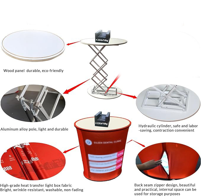 Rectangle Collapsible Portable Trade show Podium Table Display Exhibition Counter Stand Booth Fair