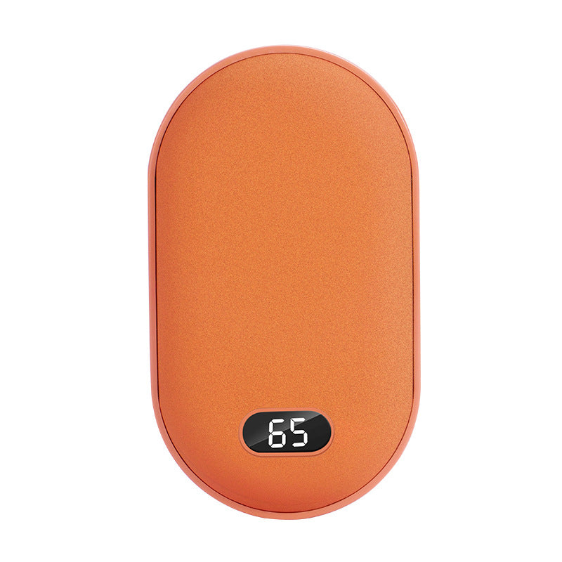 Portable Cobblestone Digital Display Handwarmer Power Bank 5000 mAh