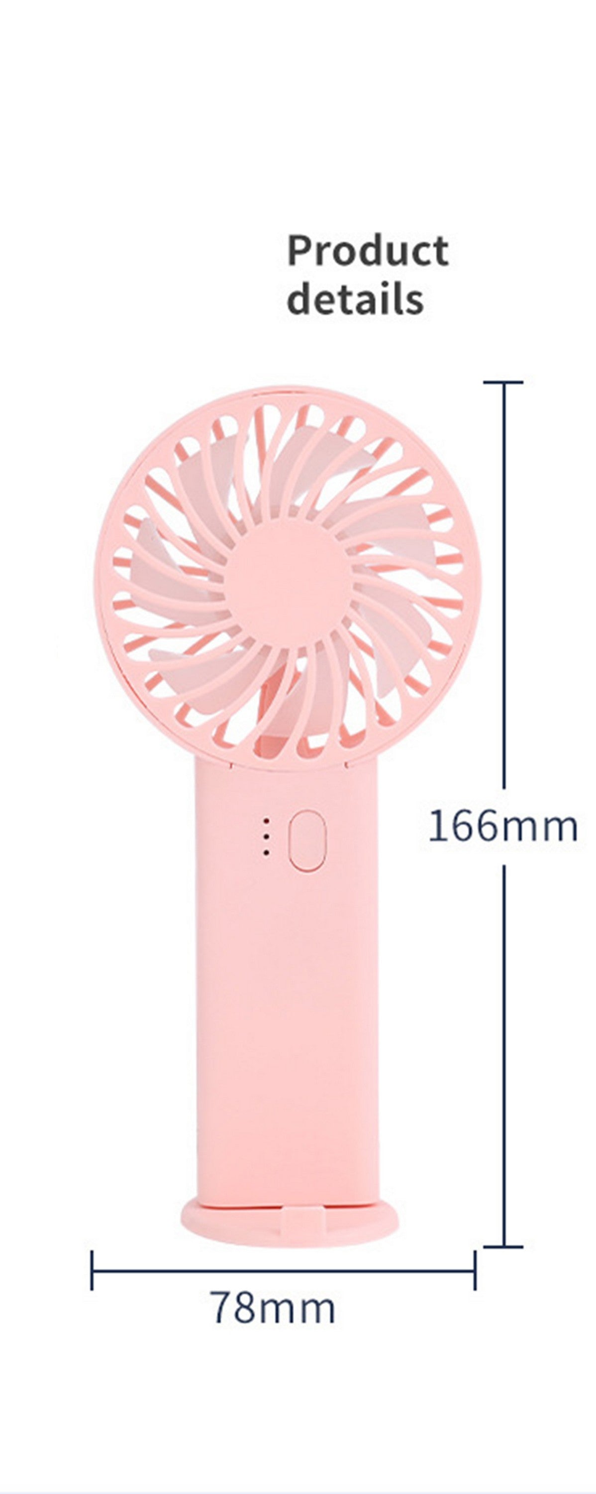 Mini Handheld Fan Battery Operated Small Personal Portable Speed Adjustable USB Rechargeable Fan