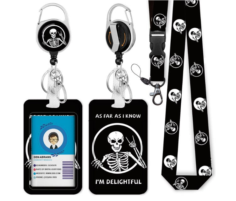 ABS Plastic Badge Holder With Retractable Lanyard