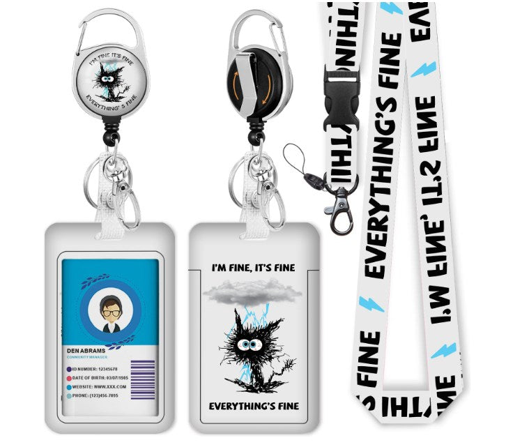 ABS Plastic Badge Holder With Retractable Lanyard