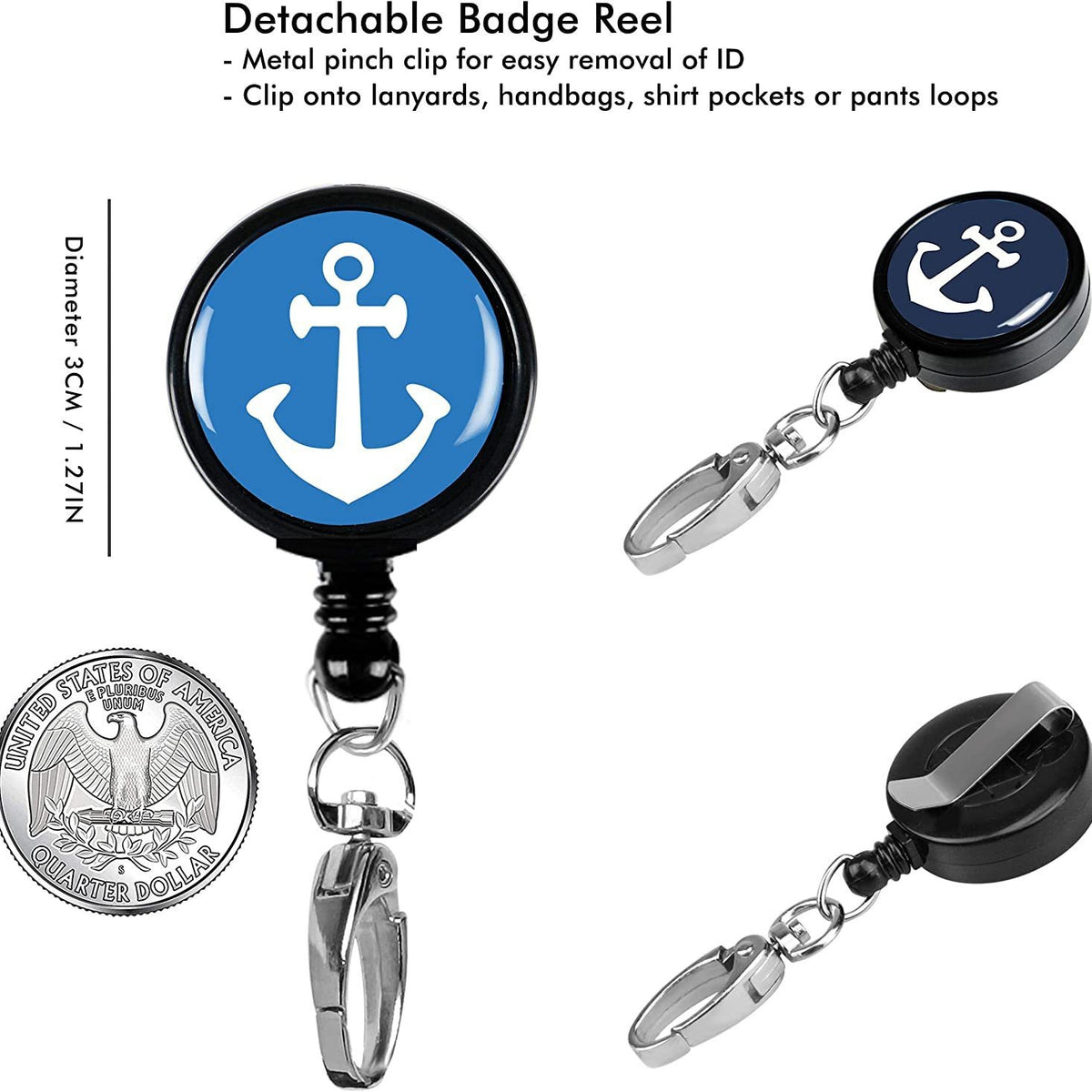ABS Plastic Badge Holder With Retractable Lanyard