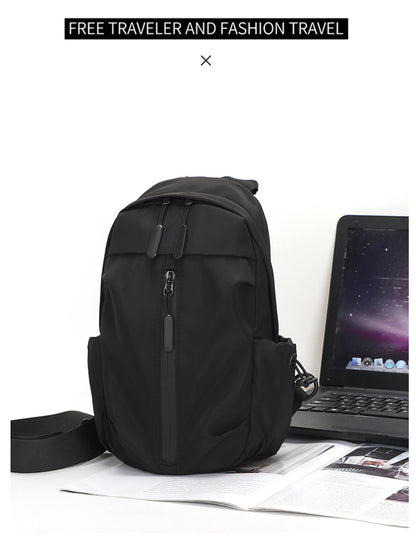 Sling Crossbody Backpack With USB Charger Chest Bag