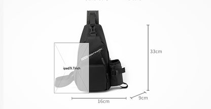 Crossbody Bag Chest Bag With Water Bottle Holder
