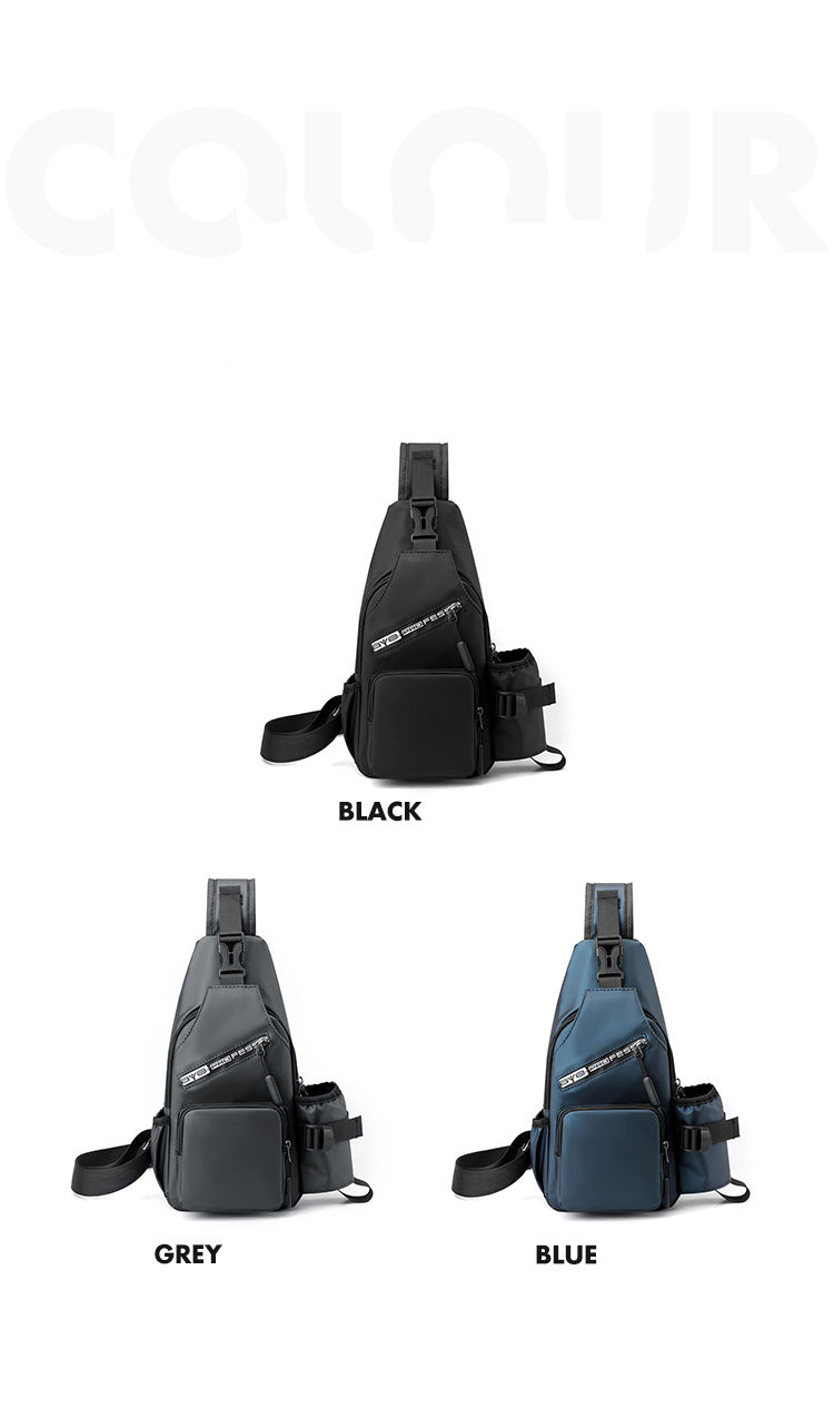 Crossbody Bag Chest Bag With Water Bottle Holder