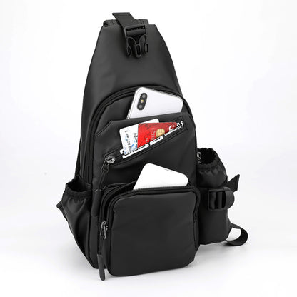 Crossbody Bag Chest Bag With Water Bottle Holder
