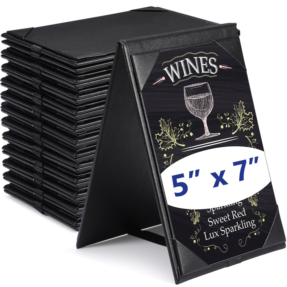 5 x 7" 2 Views Dinner Menu Cover Table Tent