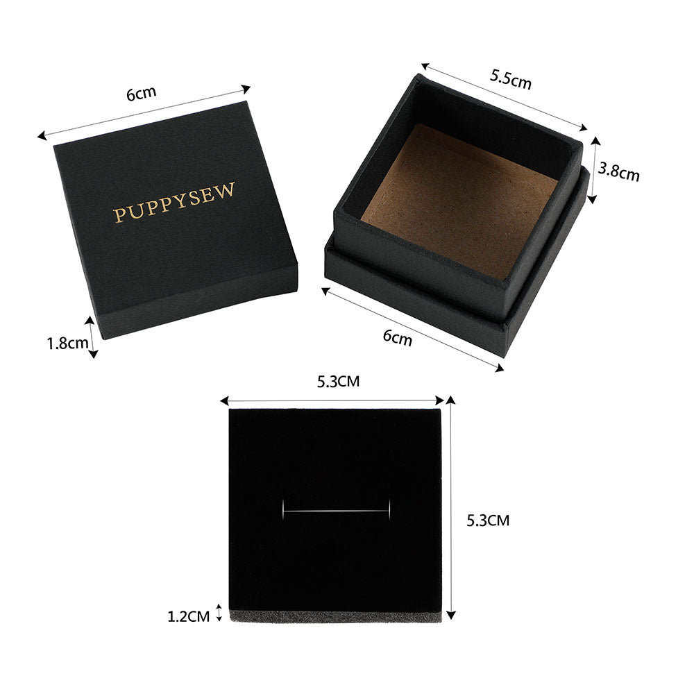 2.4" Lichee Pattern Jewelry Box Two-piece Box Boutique Gift Box