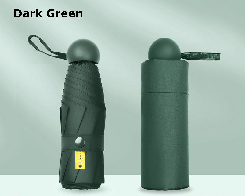 5 Fold Travel Lightweight Portable Pocket Mini Capsule Umbrella Manual Open 6 Panels Umbrella