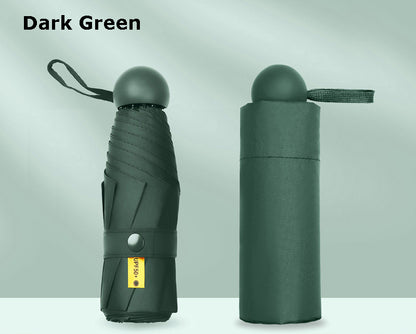 5 Fold Travel Lightweight Portable Pocket Mini Capsule Umbrella Manual Open 6 Panels Umbrella