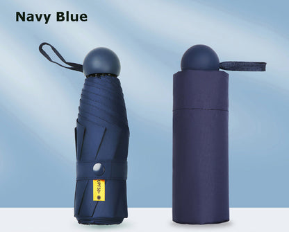 5 Fold Travel Lightweight Portable Pocket Mini Capsule Umbrella Manual Open 6 Panels Umbrella