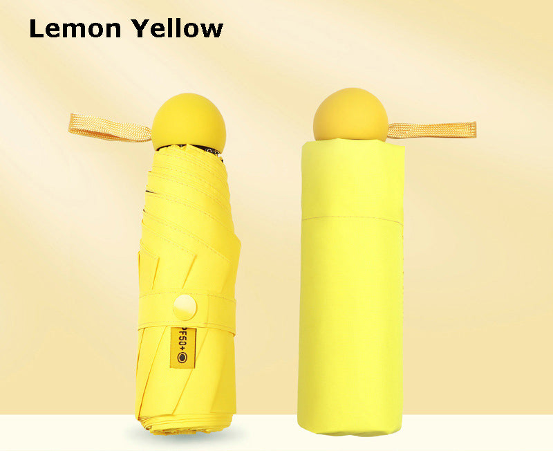 5 Fold Travel Lightweight Portable Pocket Mini Capsule Umbrella Manual Open 6 Panels Umbrella