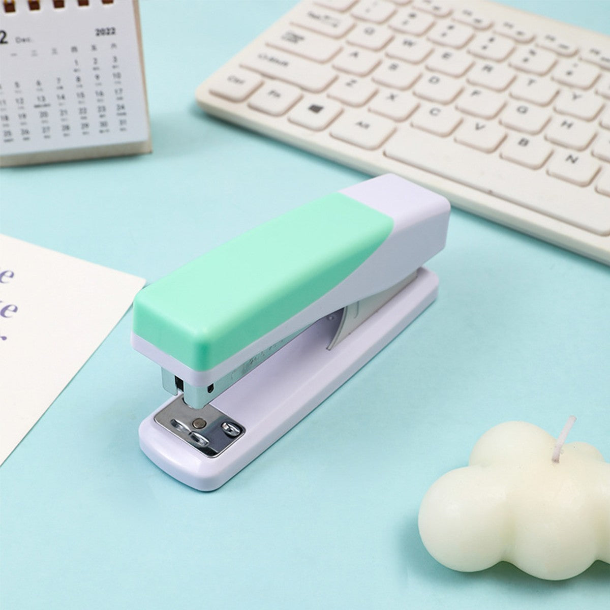 Double Macaron Color Office Using Handheld Stapler #S