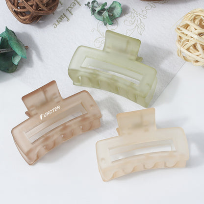 1.57" Transparent Frosted Hair Claw Clips