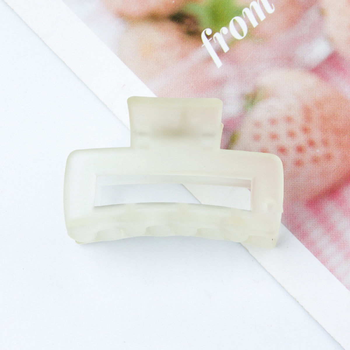 1.57" Transparent Frosted Hair Claw Clips