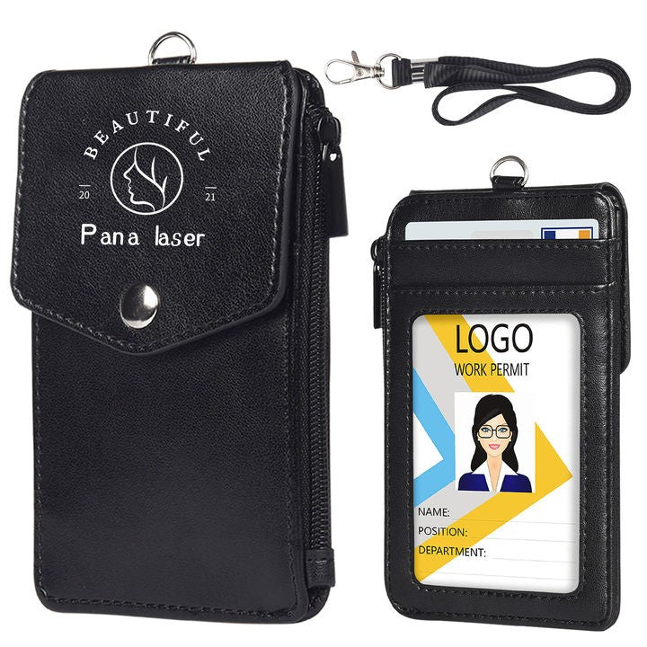 PU Leather ID Name Badge