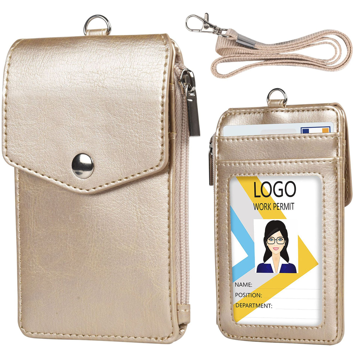 PU Leather ID Name Badge