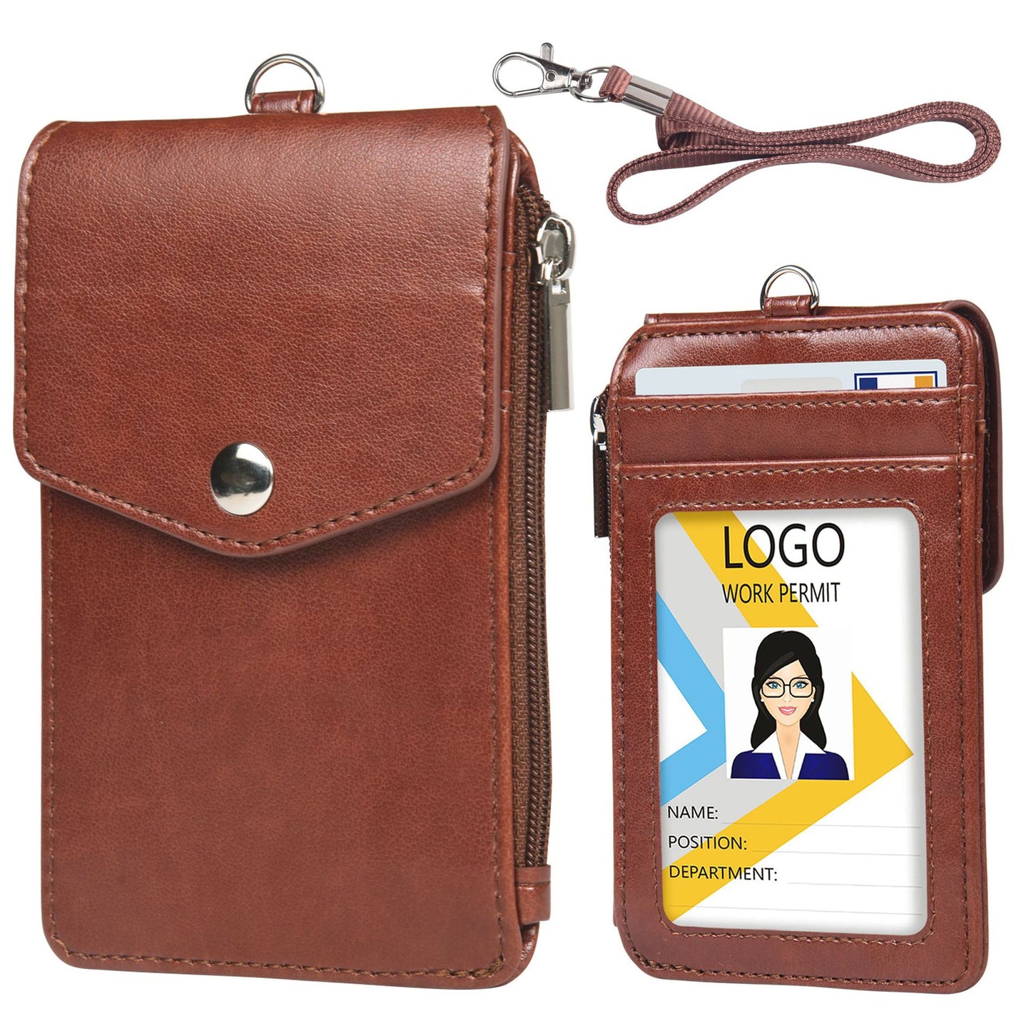 PU Leather ID Name Badge