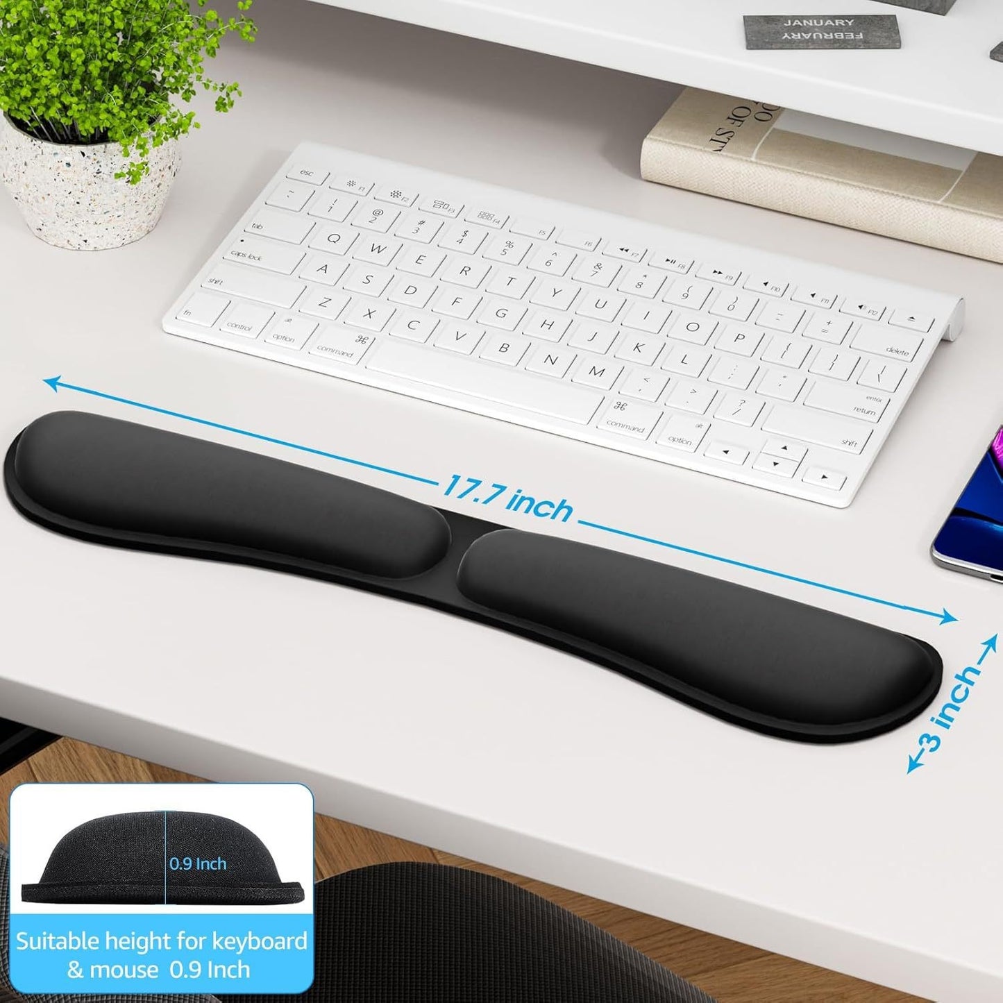 Foldable Memory Foam Keyboard Hand Rest