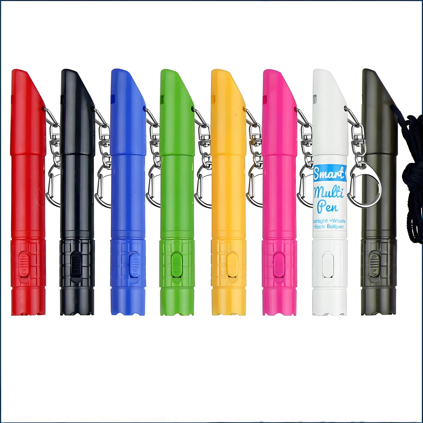 Outdoor Multi Tool LED Ballpoint Pen For Hiking W/ Hook