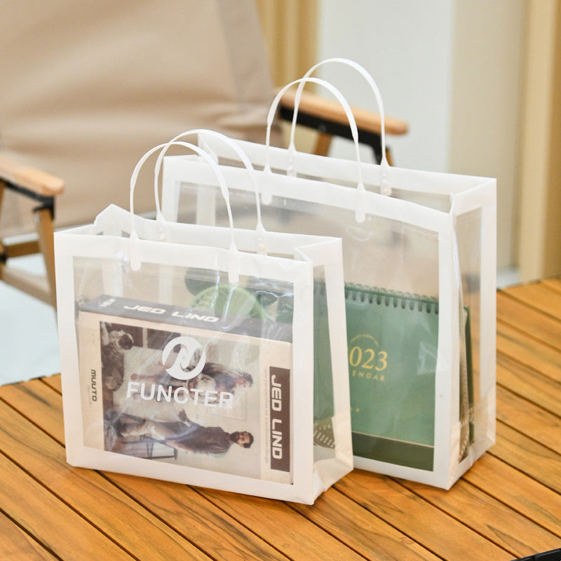 PVC Clear Plastic Tote Bag Gift Bag W/ Handle