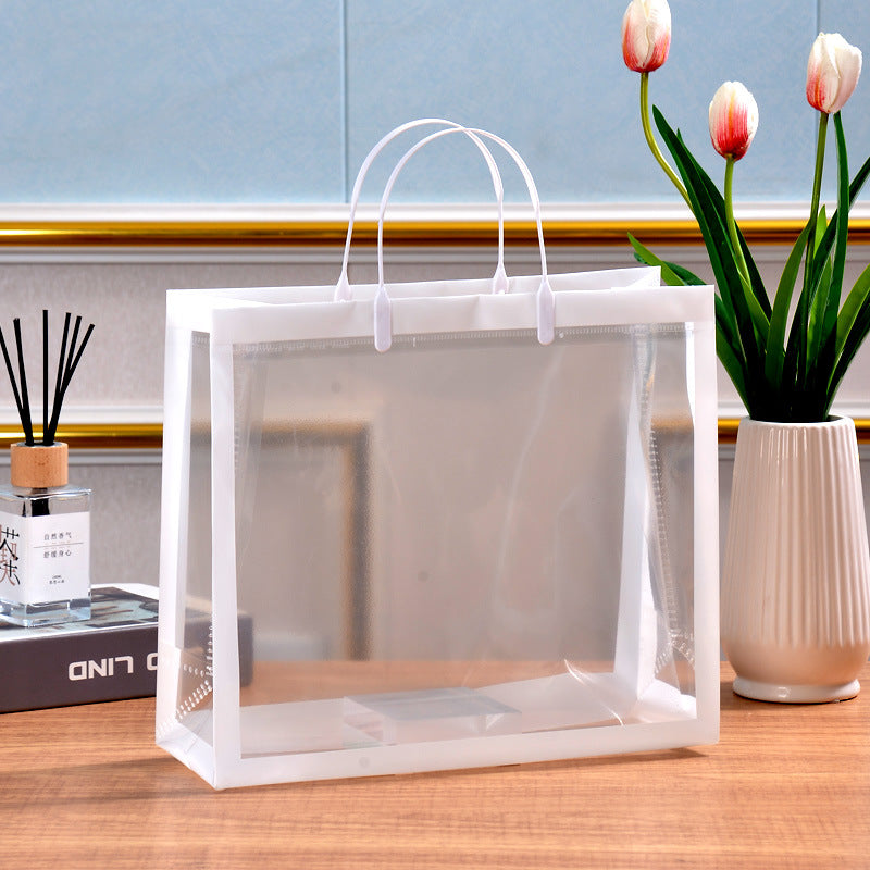 PVC Clear Plastic Tote Bag Gift Bag W/ Handle