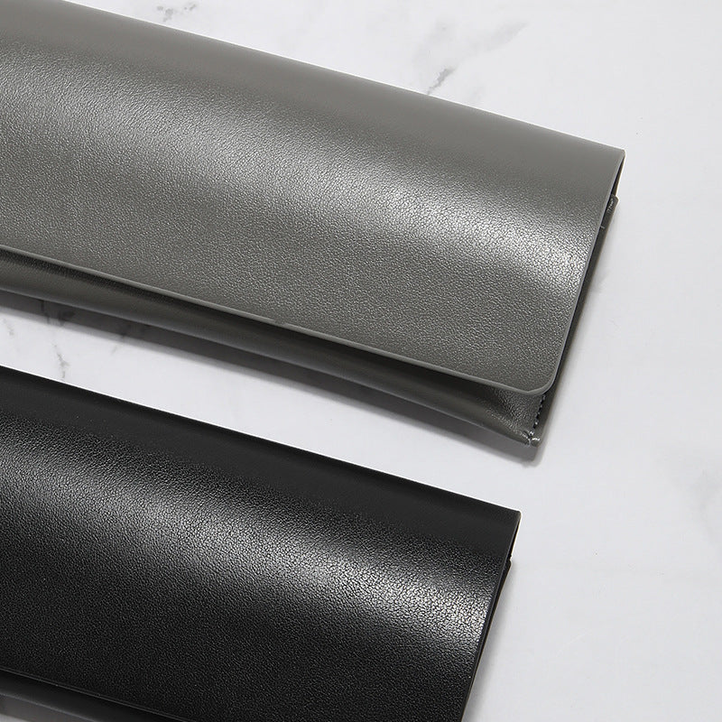 Foldable Edge Paint PU Leather Sun Glasses Case W/ Magnetic