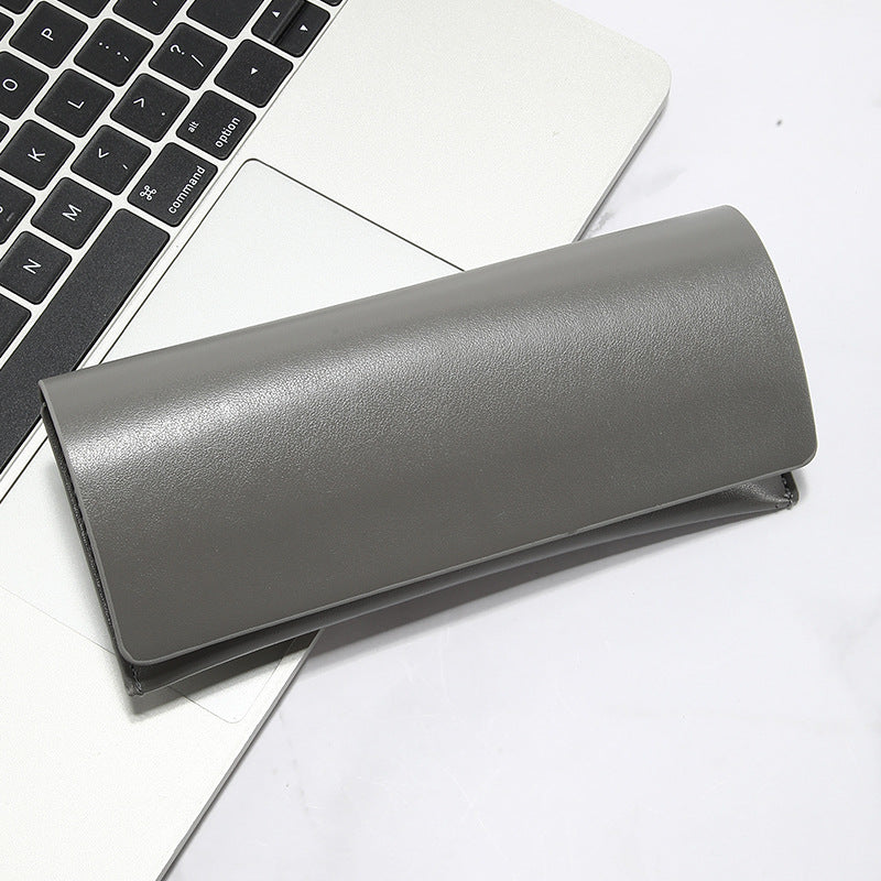 Foldable Edge Paint PU Leather Sun Glasses Case W/ Magnetic