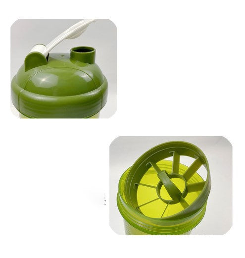 Protein Shaker Bottle W/ Measurement Scale, Leakproof Fitness Mixing Cup 23 oz.