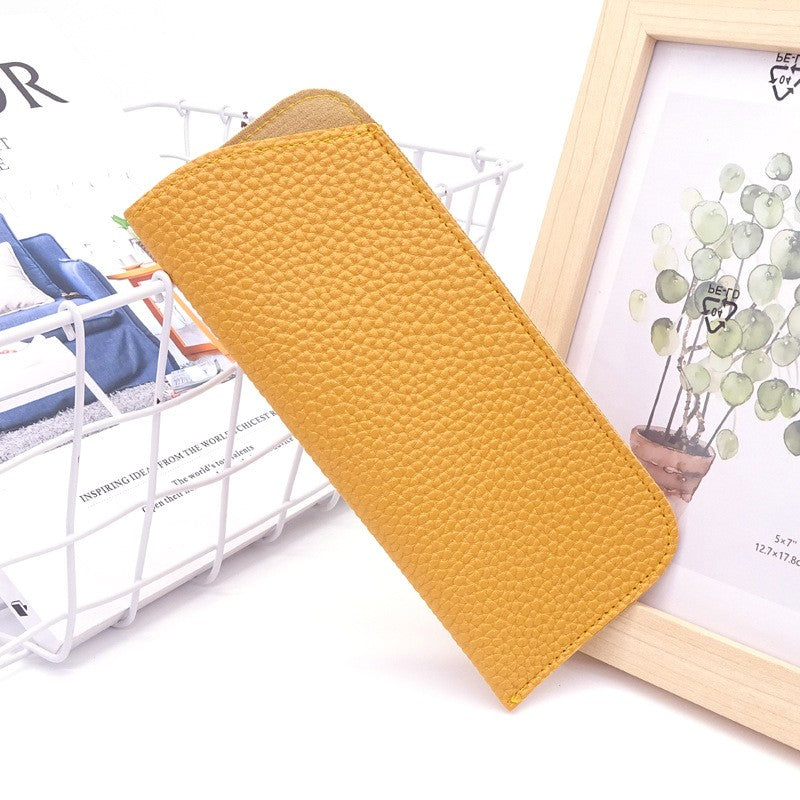 Lychee PU Leather Eyeglass Case