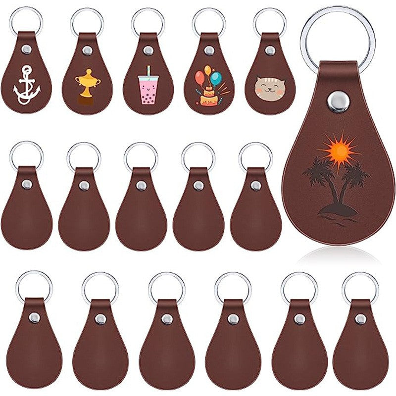 Custom Durable PU Leather Car Keyring Durable Key Tag