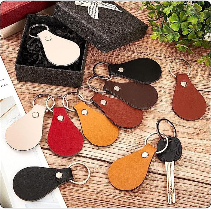 Custom Durable PU Leather Car Keyring Durable Key Tag