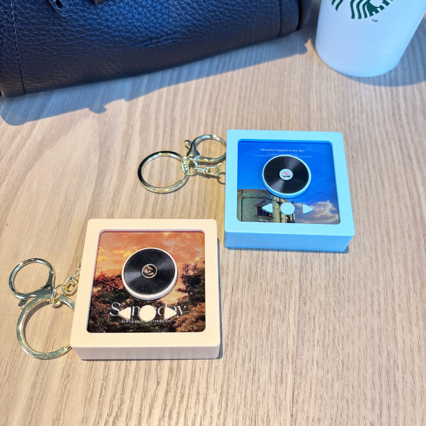 Mini CD Music Box Keychain