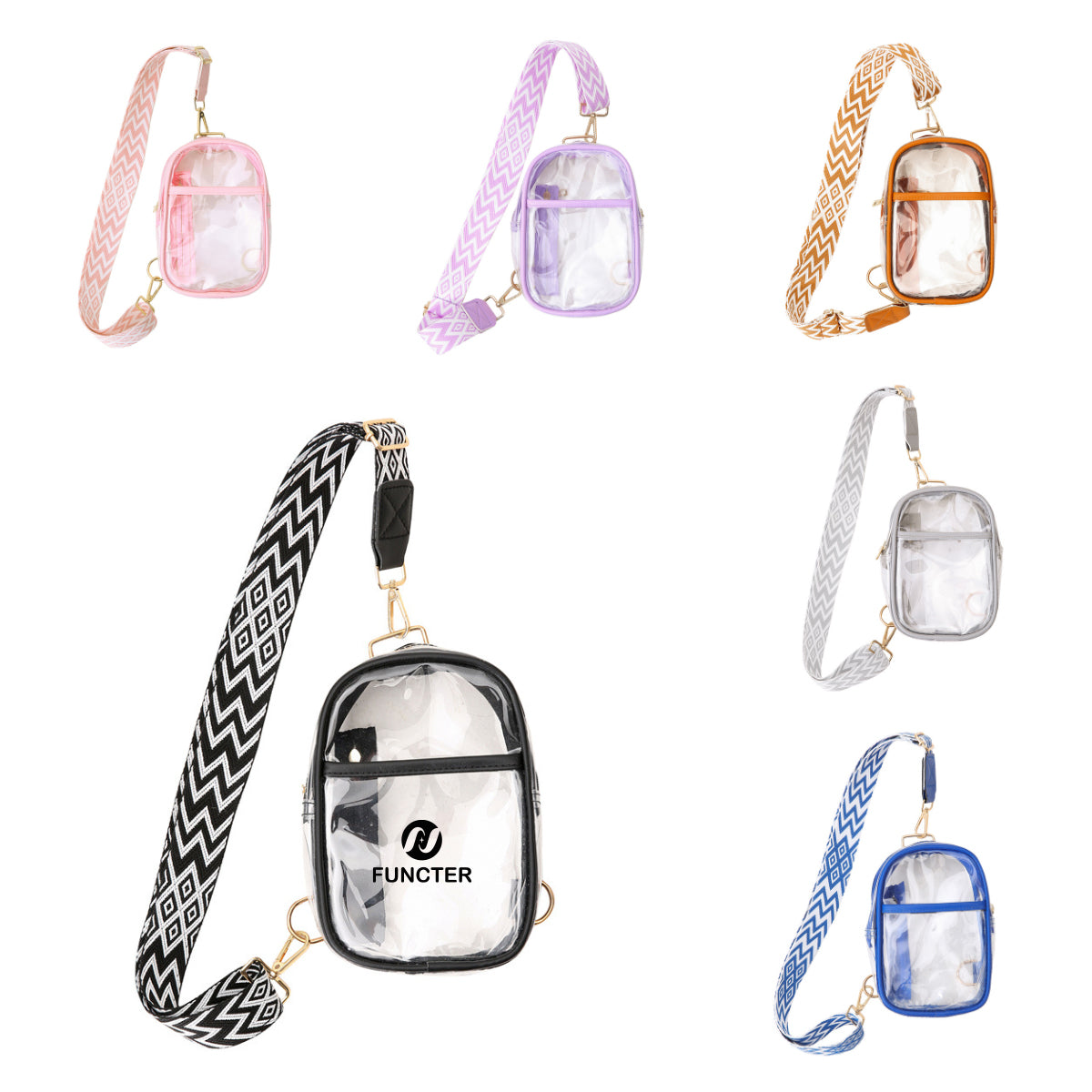 Transparent PVC Single Shoulder Crossbody Bag