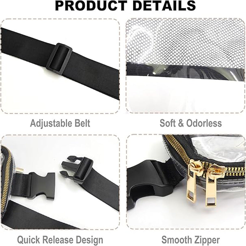 Outdoor Clear PVC Crossbody Bag Waist Bag