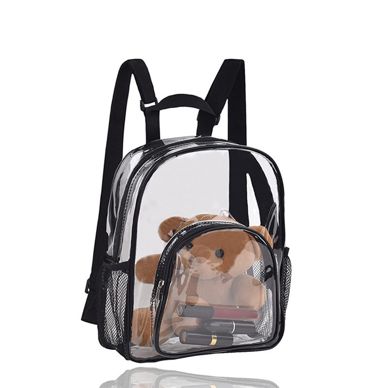 Clear PVC Crossbody Backpack W/ Front Pocket