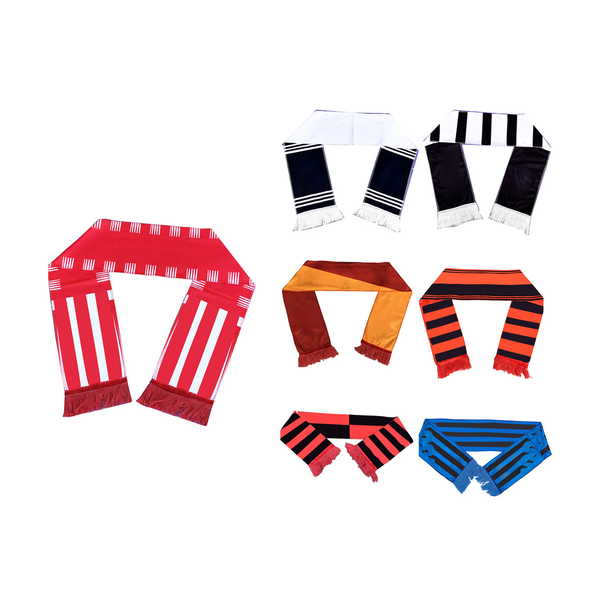 Sports Soccer Football Scarf With Tassel