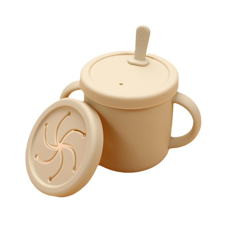 Silicone Toddler Water Cup With Snack Lid 7 oz