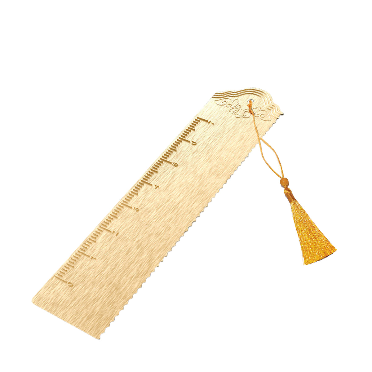 Metal Bookmark With Tassel And Ruler Scale