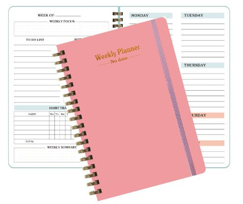 A5 Kraft Paper No-date Design Weekly Schedule Book Notebook