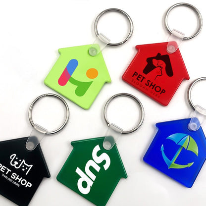 PVC Soft Material House Shape Key Tag Pet Tag