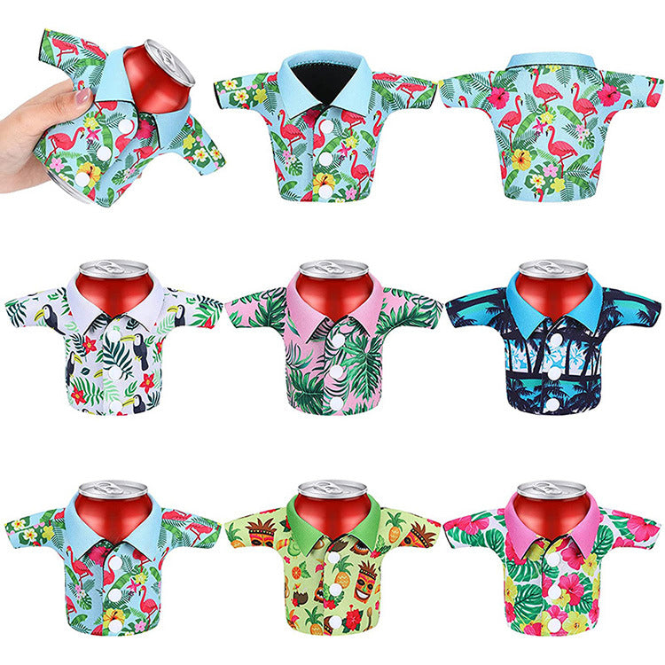 Full Color Shirt Shaped Can Cooler Sleeve
