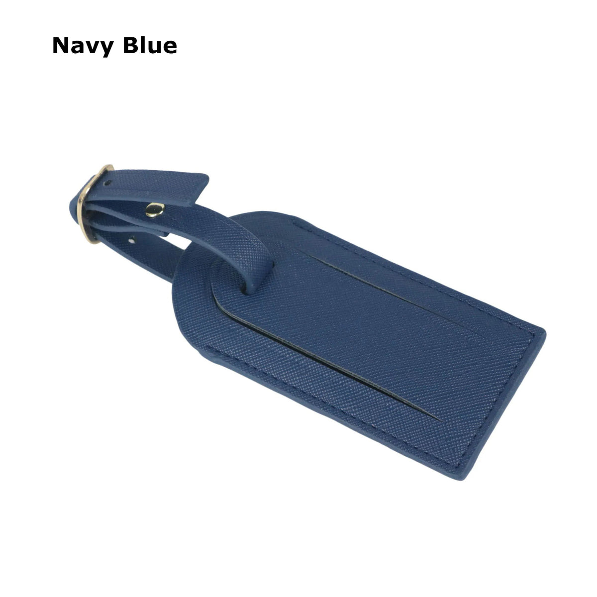 Mini Rectangular Shape PU Leather Luggage Personalizable Travel ID Tag For Travel Business Trip